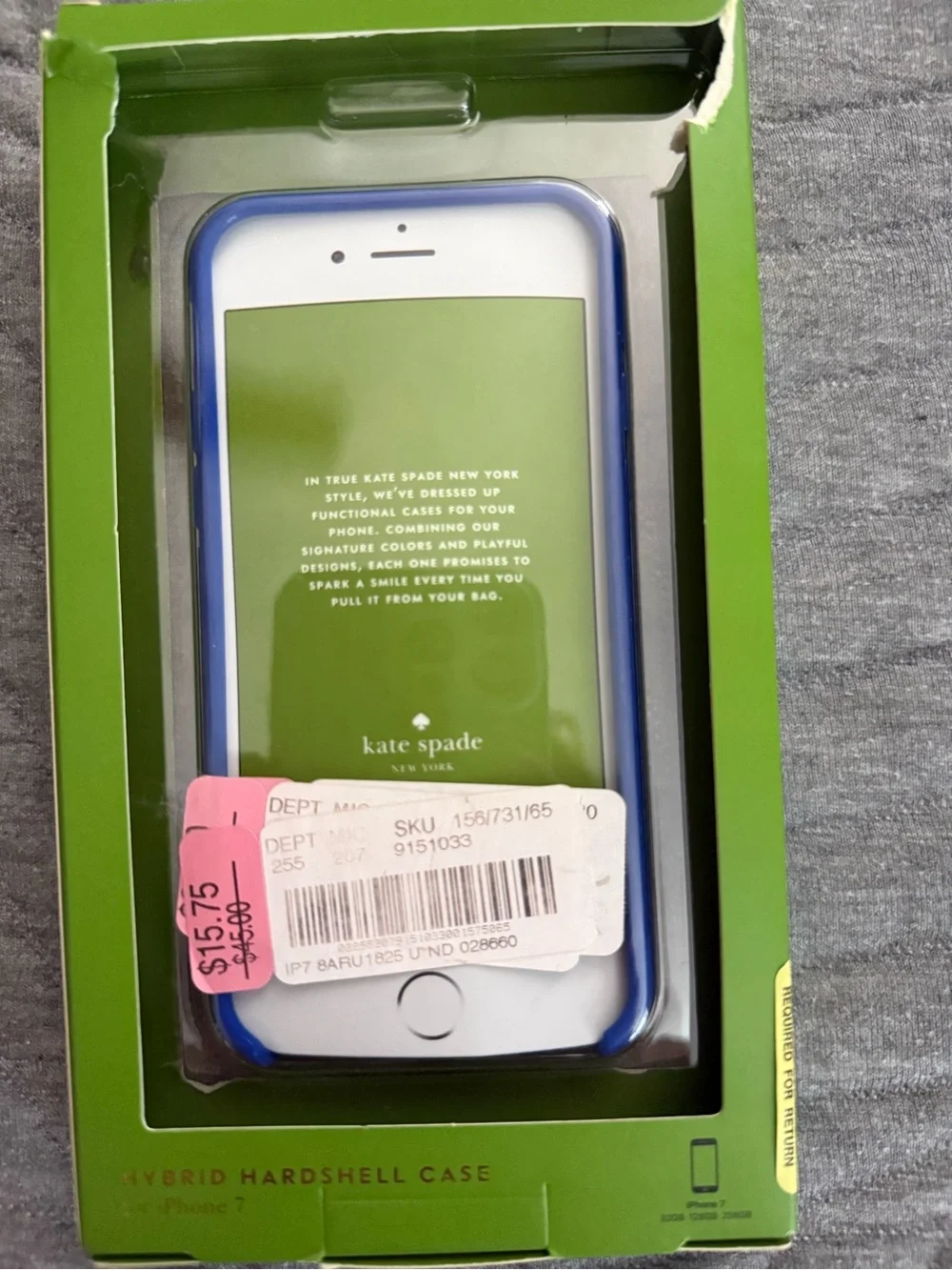 kate spade Blue Rim Hybrid Hardshell iPhone Case